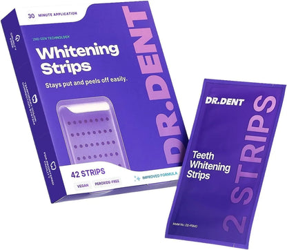 Purple Teeth Whitening Strips - Safe for Enamel