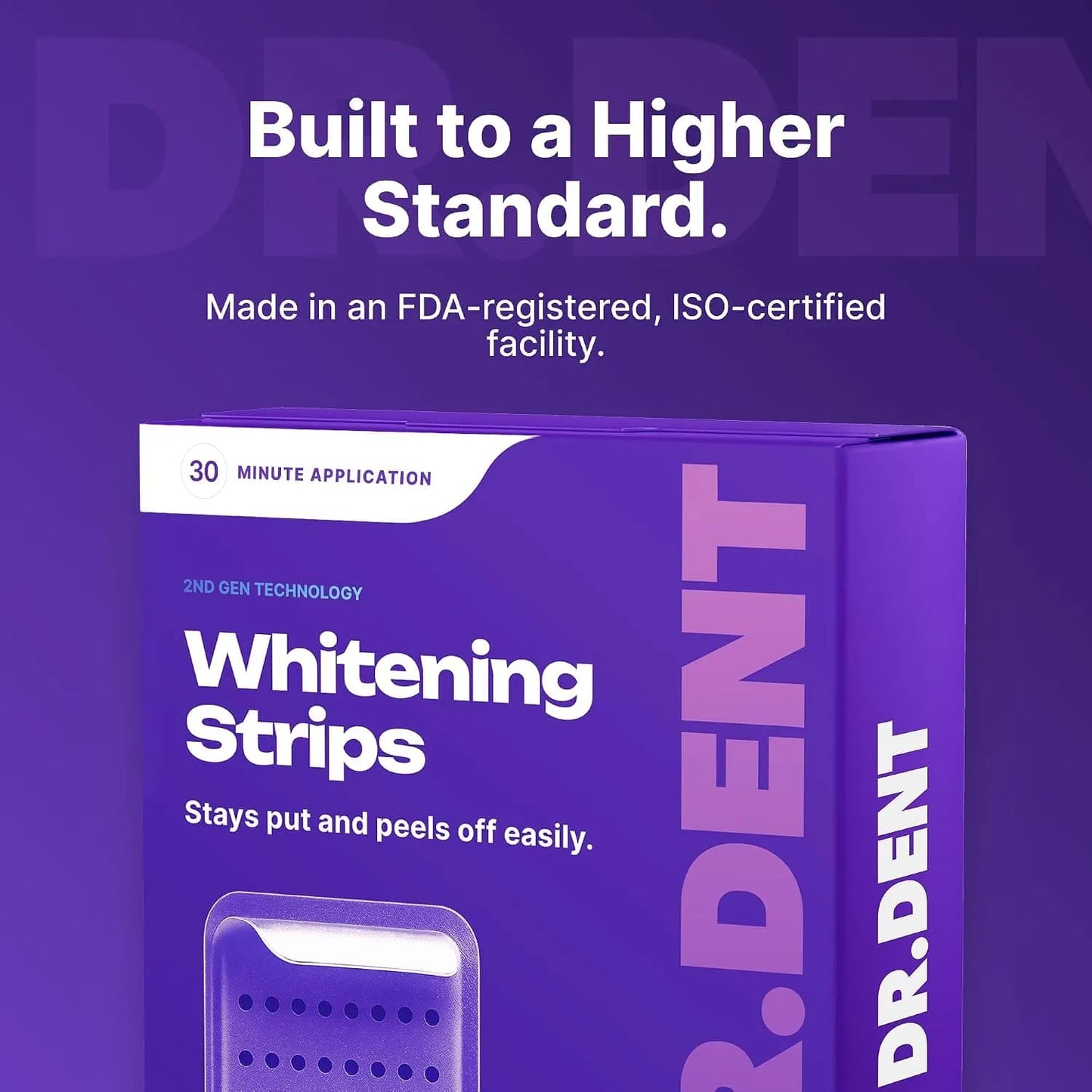 Purple Teeth Whitening Strips - Safe for Enamel